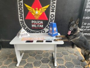 PM utiliza cão farejador para encontrar drogas em casa de traficante no leste de Minas