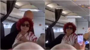 Voo de Alcione para o Rio atrasa e ela faz ‘show’ dentro do avião; vídeo viraliza