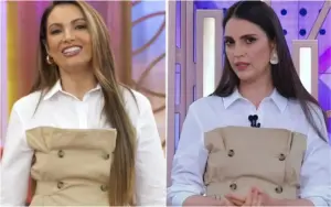 Patrícia Poeta veste na Globo mesma blusa que Cris Flores no SBT; marca é famosa