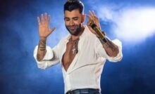 Gusttavo Lima foi atingido durante um show em Chapecó (SC)