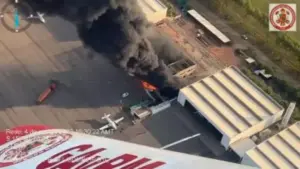 Avião derrapa na pista e explode, matando duas pessoas em Bom Futuro