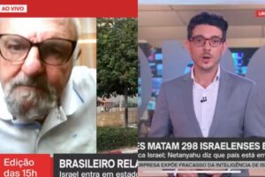 Comentarista da Globo News sai do ar às pressas com ataque ao vivo em Israel