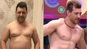 Campeão do BBB, Cézar Lima, come até passar mal e ganha 40 kg