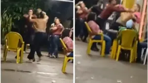 Cantor sertanejo é filmado jogando a mãe no chão em briga de bar: veja o vídeo