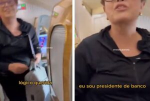 Dilma é filmada na primeira classe e rebate: “Lógico, querida. Sou presidente de banco”