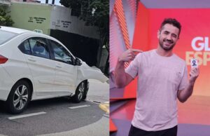 Felipe Andreoli sofre acidente à caminho da TV Globo: “A pancada foi forte”