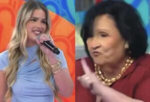 Yasmin Brunet ouve esculacho de Dona Déa no programa de Luciano Huck