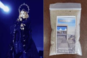 Areia do show de Madonna na Praia de Copacabana vira item colecionável nos EUA