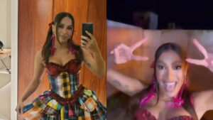 Anitta promove festa junina em casa e surpreende: “Estou Bêbada”