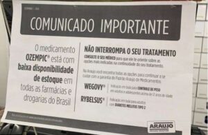 Farmácias em Belo Horizonte ficam sem Ozempic e levantam alerta