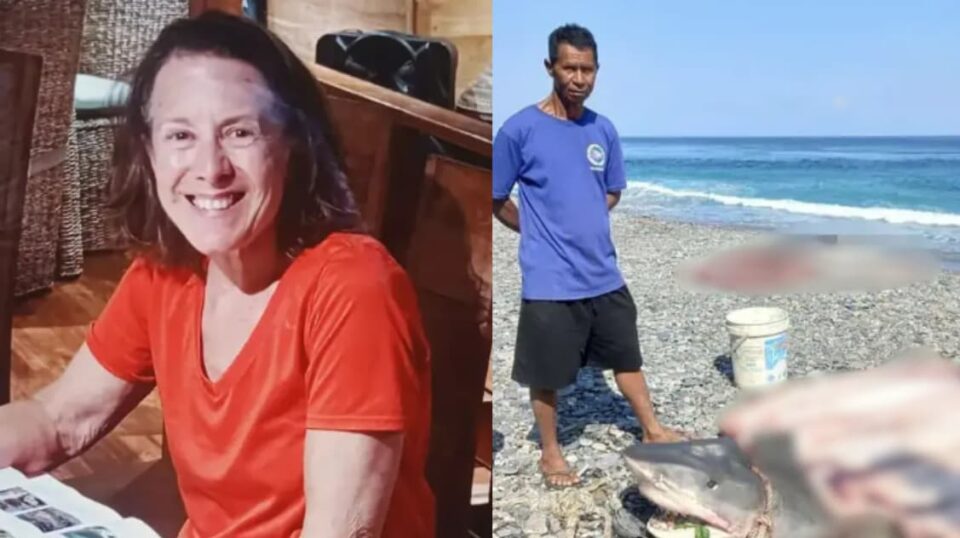 Um pescador no Timor Leste fisgou o animal que parecia estar debilitado. Ao abrir o estômago do tubarão, ele encontrou restos mortais humanos (Reprodução/Redes Sociais)