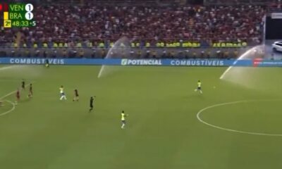 Brasil x Venezuela: irrigação do estádio é ligada e paralisa jogo