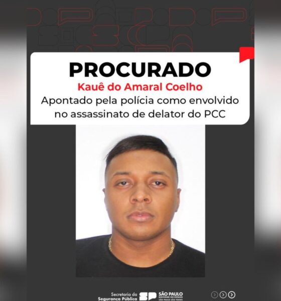 A polícia identificou Kauê do Amaral Coelho como suspeito de participação no assassinato do delator do PCC (Divulgação/SSP-SP)