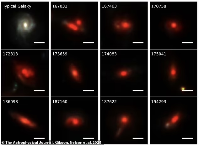 Incríveis descobertas astronômicas: pesquisadores revelam galáxias enigmáticas, apelidadas de 'UFO', que desafiam as teorias atuais sobre a formação galáctica. Leia mais sobre essas misteriosas galáxias vermelhas e empoeiradas. (Divulgação/Nasa)