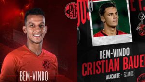 O clube mineiro revelou a chegada do meia uruguaio Joaquin Vergés e do atacante Cristian Bauer, além de um novo gerente de futebol, o ex-meia Henrique, campeão pelo Cruzeiro (Reprodução/Instagram)