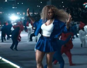 Serena Williams dança ao som de Kendrick Lamar em provocação ao seu ex, Drake, em Super Bowl