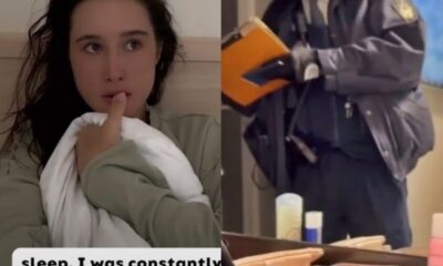 Turista tailandesa em post da internet e policial japonês verificando cena do crime