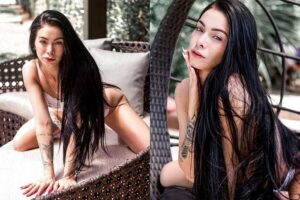 mulher branca de cabelo preto