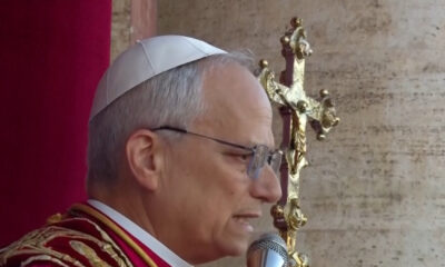 Papa Leão XIV em discurso de anúncio