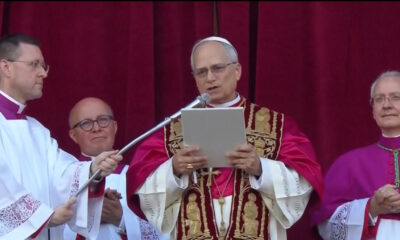 Papa Leão XIV em discurso de anúncio