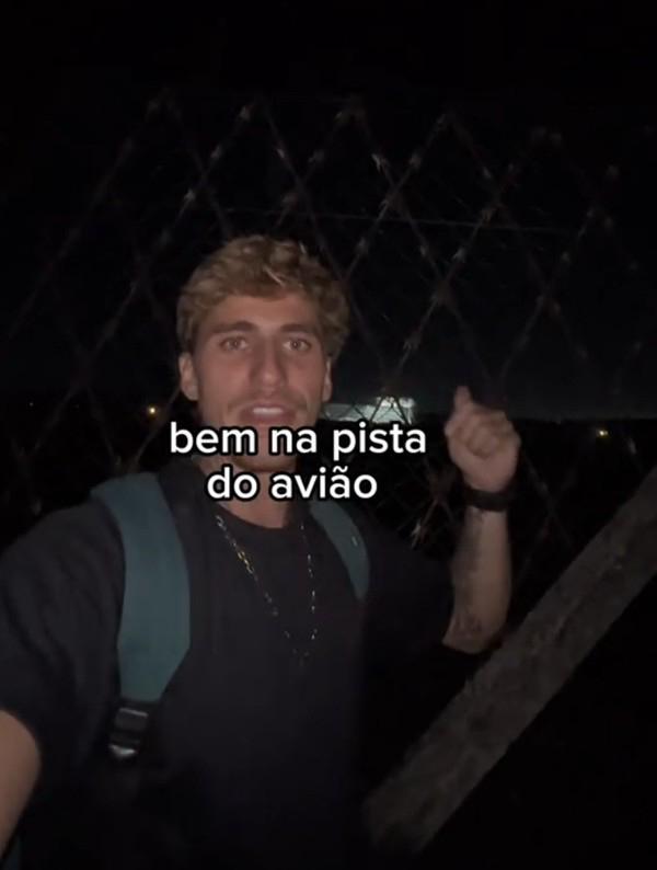 Thiago Jatobá em vídeo sobre invasão de pista de pouso do Aeroporto do Galeão