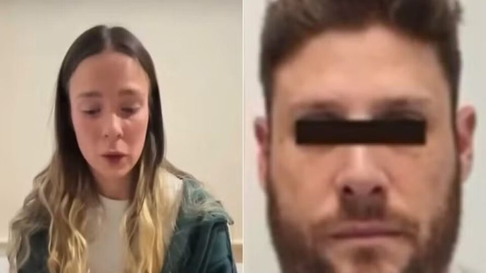 Mulher em vídeo denunciando marido por cárcere privado