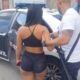 Suspeita sendo presa pela Polícia Civil do Rio de Janeiro