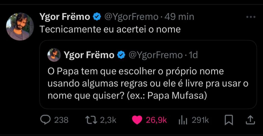 Print de tuíte