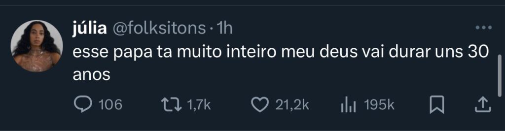 Print de tuíte