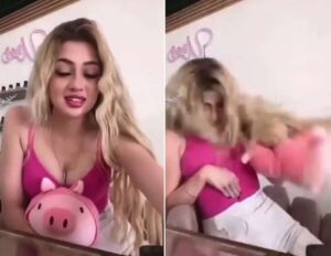 Valeria levando tiro