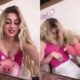 Valeria levando tiro