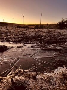 Paisagem com marcas de frio em Santa Catarina