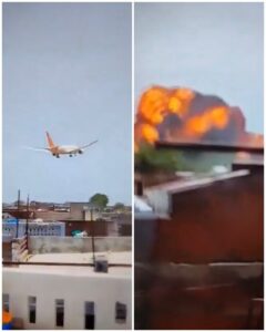 Vídeo mostra momento da queda de avião com mais de 240 pessoas; confira