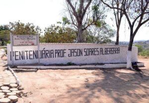 Fachada da Penitenciária Jason Soares Albergaria (PPJSA), em São Joaquim de Bicas