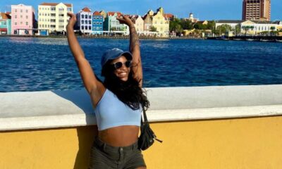 Juliana Marins em frente ao mar