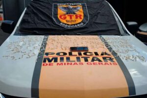Pedras de crack apreendidas pela Polícia Militar