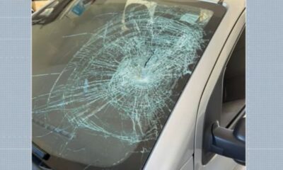 Vidro do carro quebrado
