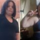 Duas fotos da adolescente Yara Melo Delfino, de 12 anos, usando roupas escuras, uma com cabelo solto e outra com tranças, fazendo sinal de paz com a mão.