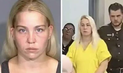montagem da mulher sendo presa