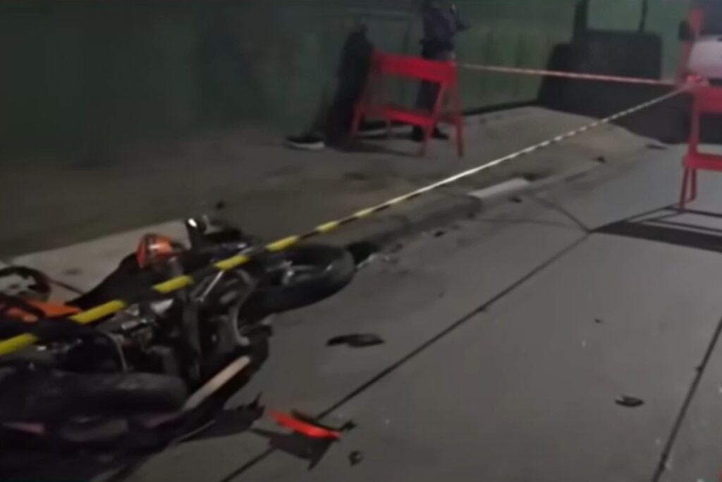 Casal em moto foi atingido enquanto criminosos fugiam do local do crime