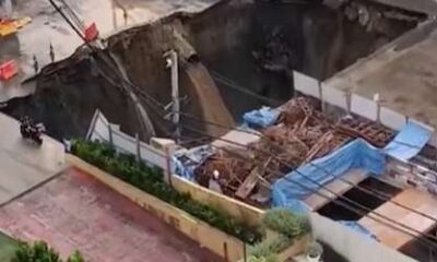 Autoridades informaram que a cratera tem 50 metros de profundidade e aproximadamente 900 metros quadrados | Reprodução / g1