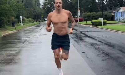 Zack Telander compartilhou nas redes a evolução após 100 dias de caminhada e corrida