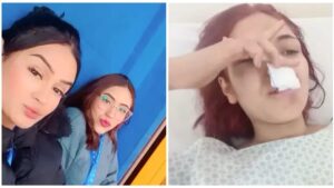 Isabelly Almeida, 23 anos, passou por cirurgia após ter parte do lábio arrancado durante a briga com a colega Larissa Martins, em Osasco (SP)