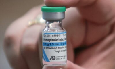 Imagem mostra fomepizol para tratar intoxicação por metanol.