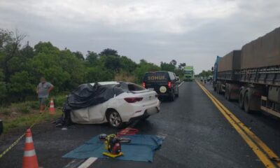 Trecho da rodovia ficou interditado até a tarde de quarta-feira para o atendimento da ocorrência | Reprodução/Portal de Notícias PontalOnline