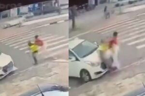 Mulher também foi agredida com socos | Reprodução/Redes sociais