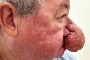 Após cirurgia no nariz, homem recupera a aparência e a autoestima, voltando a sorrir e a beijar a esposa