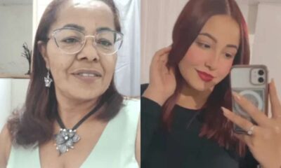 montagem com foto de mãe e filha