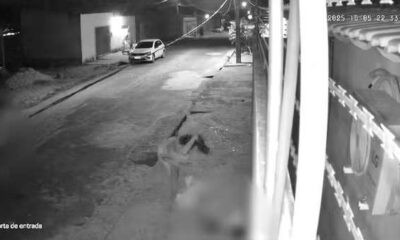 imagem da câmera de segurança que flagrou agressão