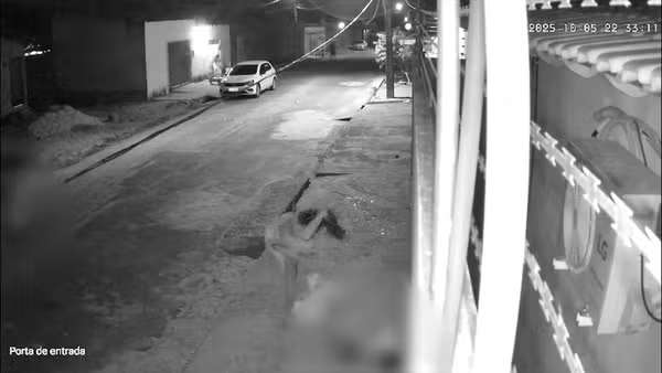 imagem da câmera de segurança que flagrou agressão
